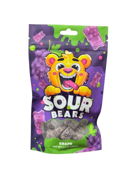 Sour Bears - Juicy Grape Flavor (3.7oz)- 12 Count