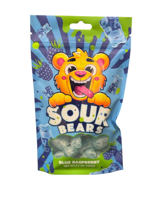 Sour Bears - Blue Raspberry Flavor (3.7oz)- 12 Count